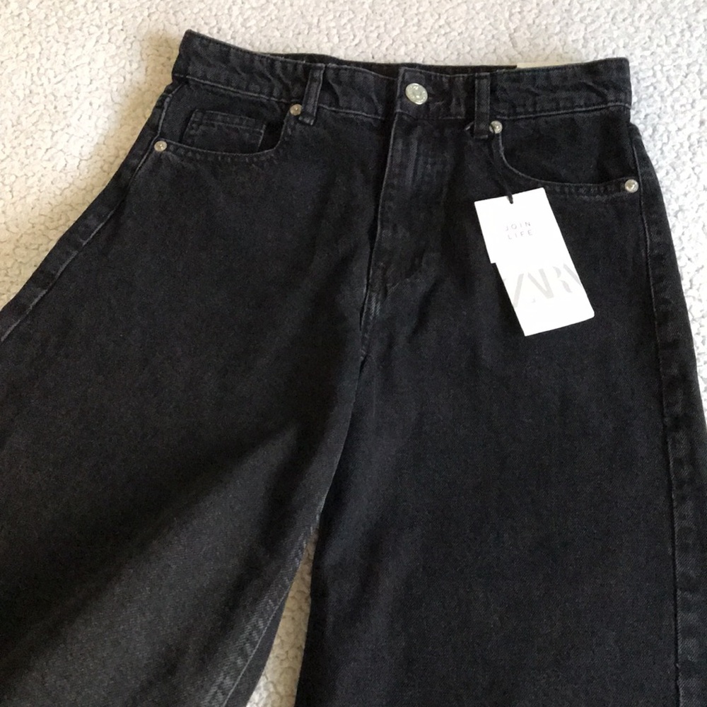 Zara denim culotte jeans 4 New - Picture 7 of 16